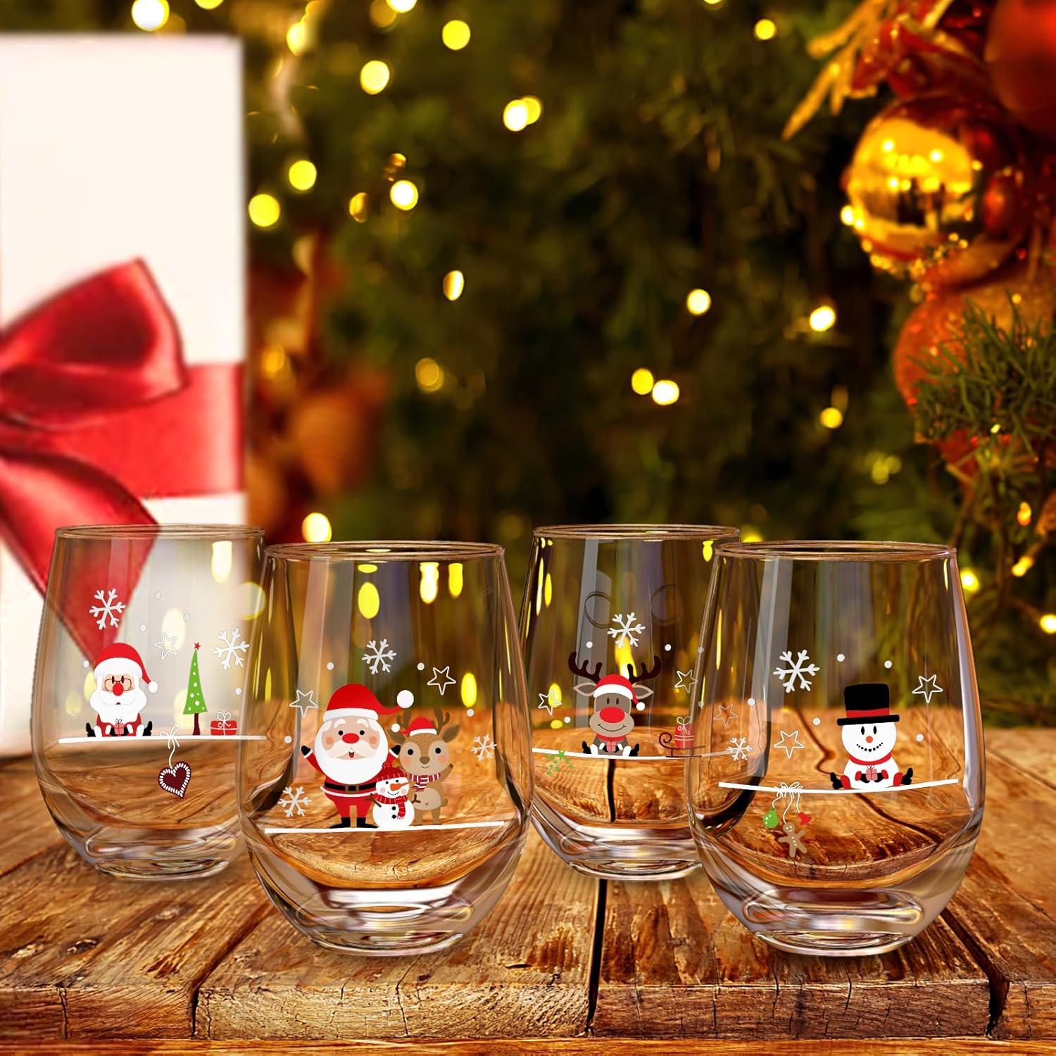 Joymaking Weihnachtsweinglas Set 4er Glühweinglas Weihnachtsgeschenk