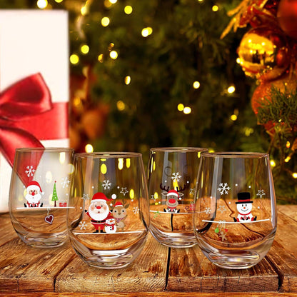 Joymaking Weihnachtsweinglas Set 4er Glühweinglas Weihnachtsgeschenk