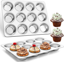 Edelstahl Muffinform 2er Set Premium-Qualität