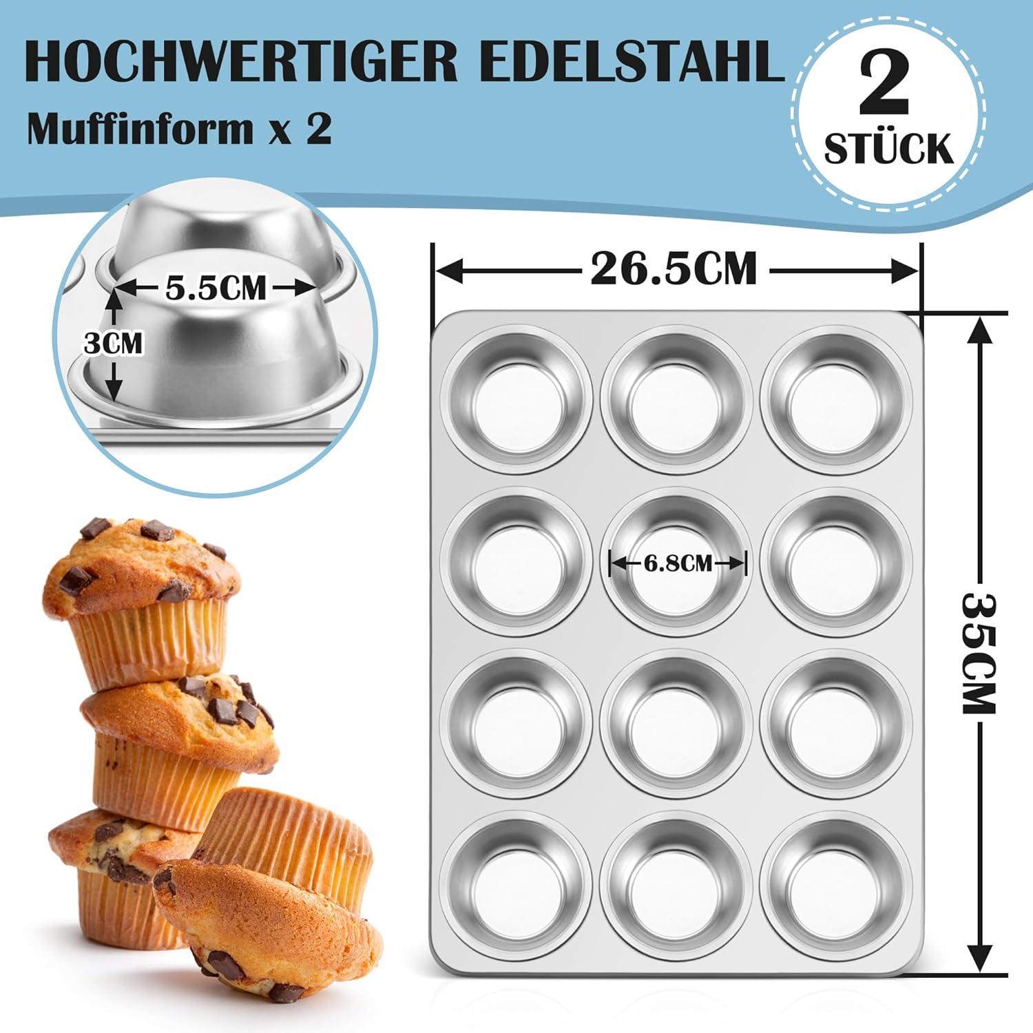 Edelstahl Muffinform Set für perfekte Backergebnisse