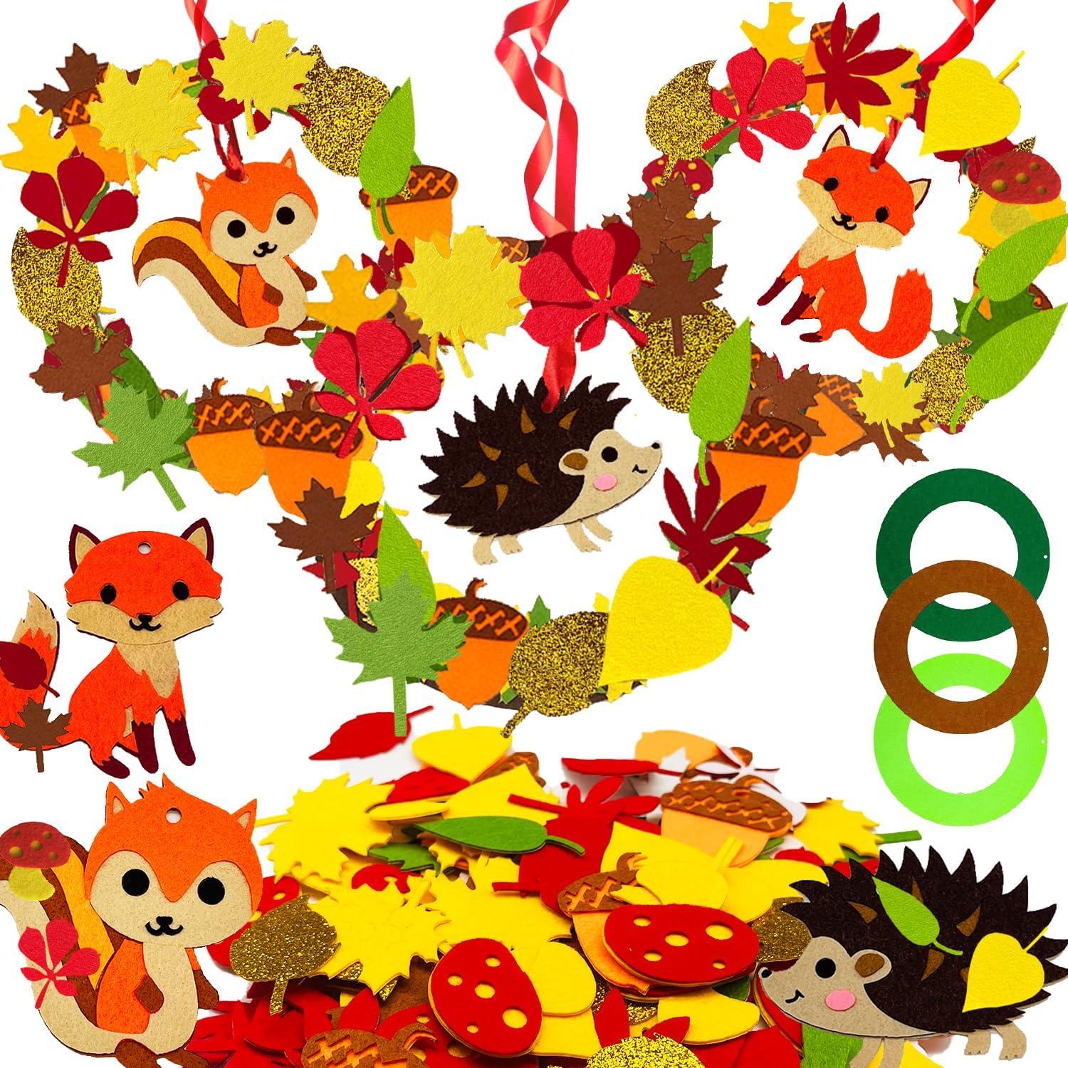 MQIAN Herbst Basteln XXL Filz Bastelset DIY Herbstdeko Kinder