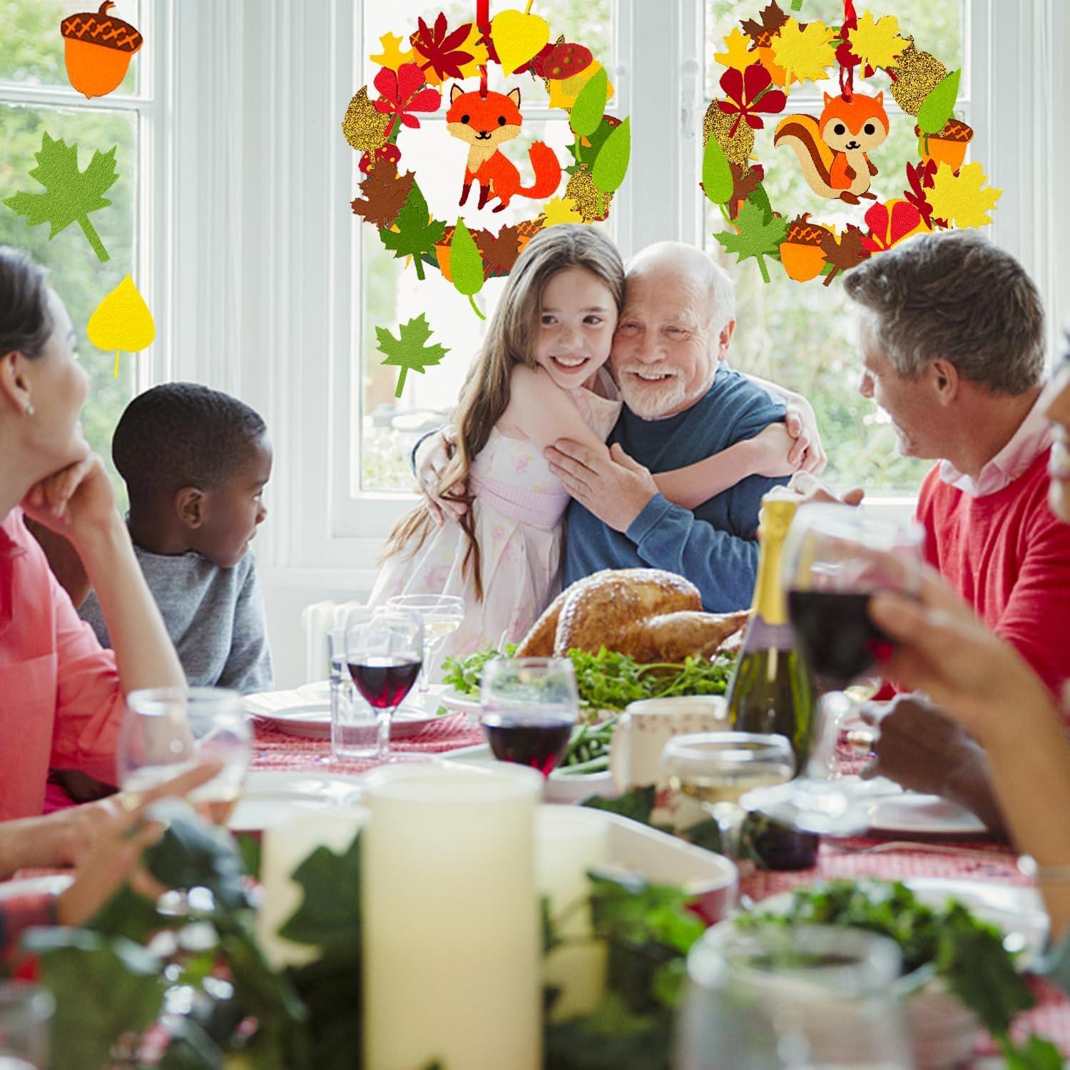 MQIAN Herbst Basteln XXL Filz Bastelset DIY Herbstdeko Kinder