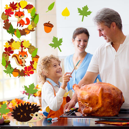 Herbst Bastelset Filz Kränze für Kinder DIY Herbstdeko