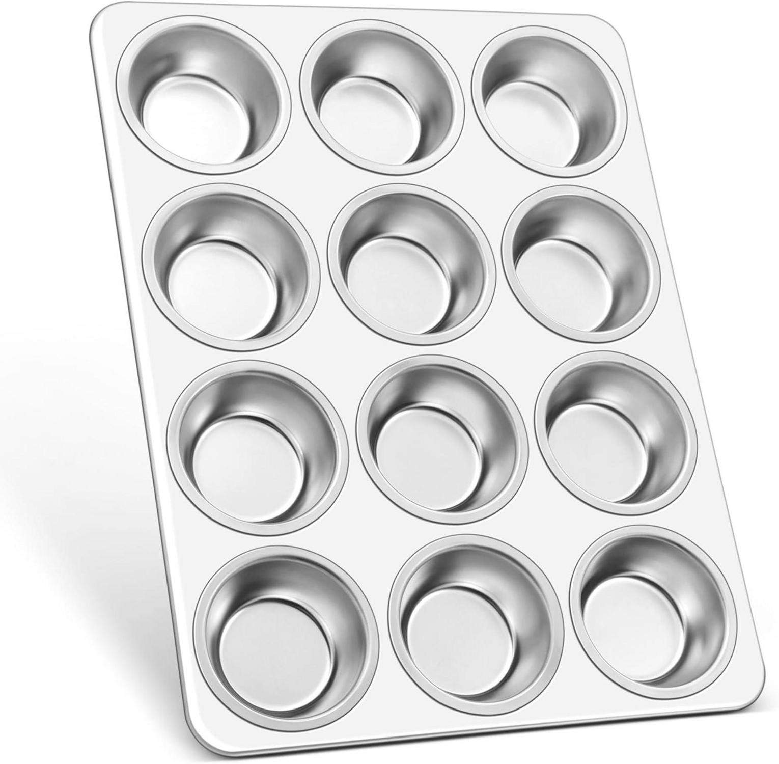 Edelstahl Muffinform für 12 Muffins Hochwertig BPA-frei