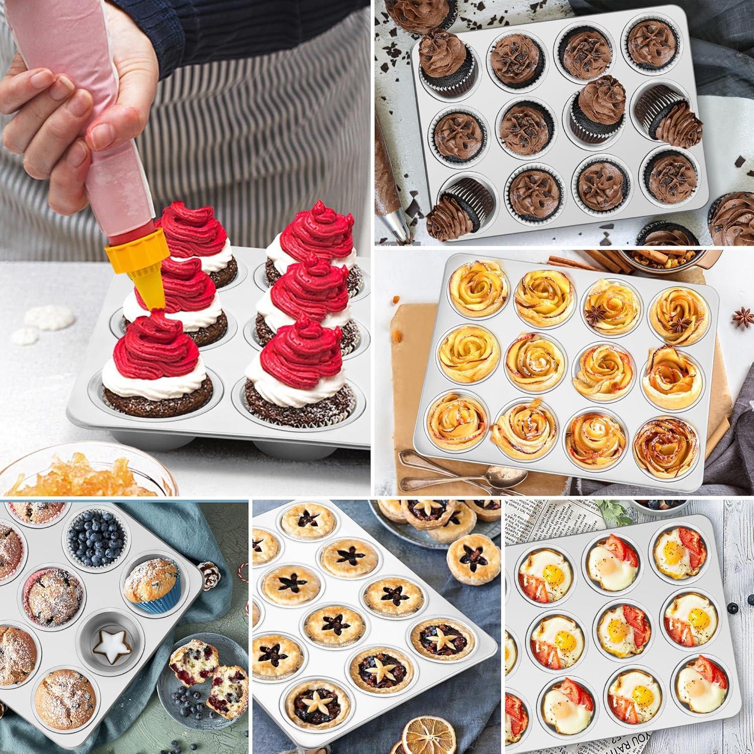 Muffinform aus Edelstahl für 12 Muffins Backblech Bake Form