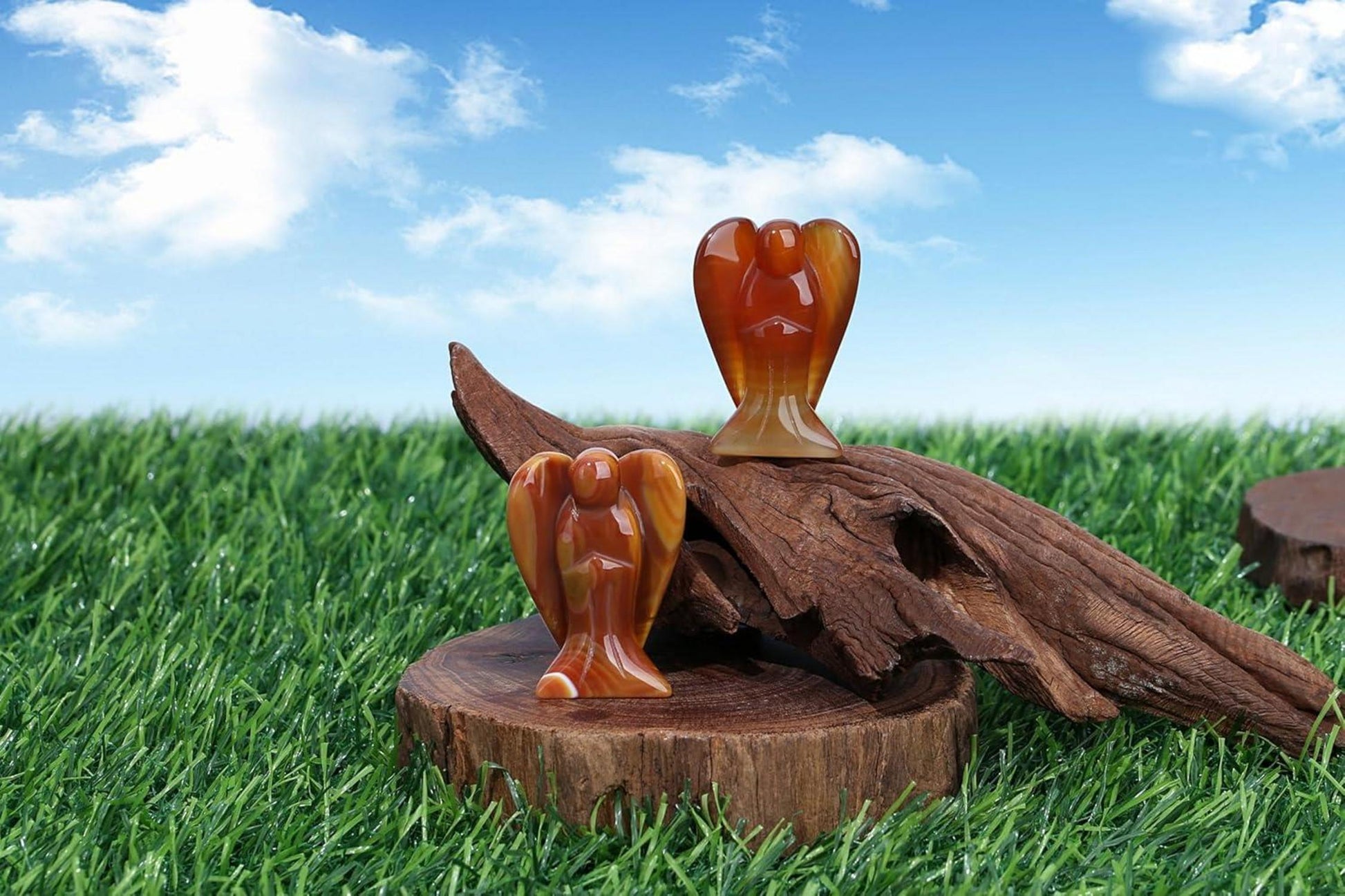 Engel Figur Karneol Schutzengel Natürliche Kristalle
