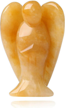 Engel Figur Gelbe Jade Schutzengel Kristall Heilung Reiki Deko