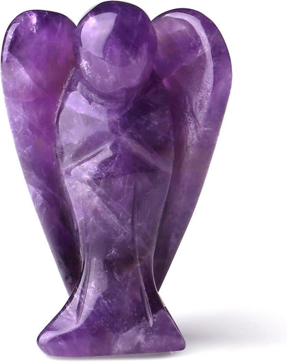 Amethyst Engel Figur Schutzengel Kristall Heilung Statue - Engel Deko