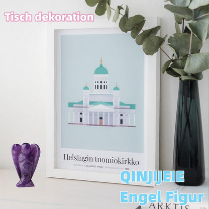 Amethyst Engel Figur Schutzengel Kristall Heilung Statue - Engel Deko