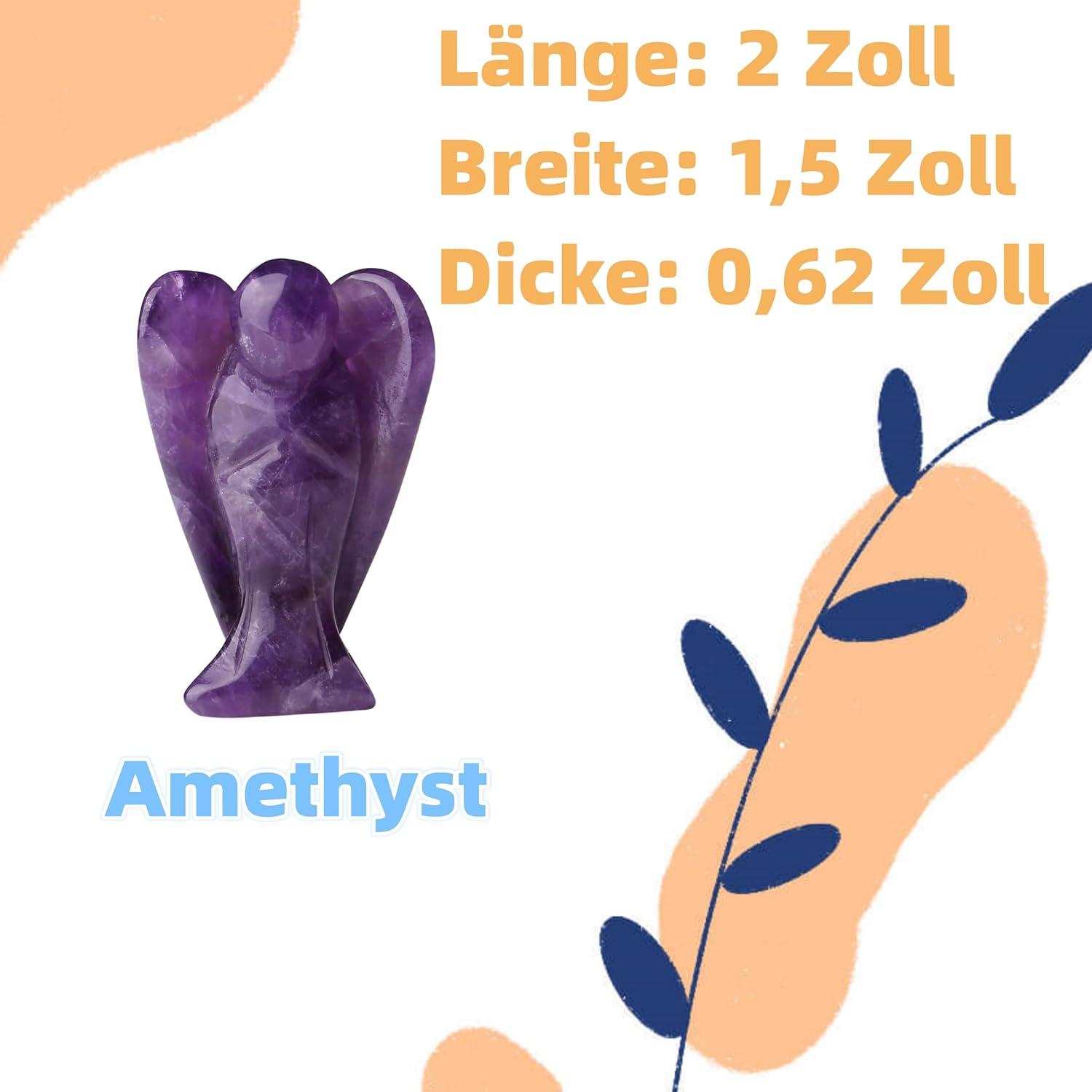 Amethyst Engel Figur 50mm Natürliche Kristalle Schutzengel Heilung Statue