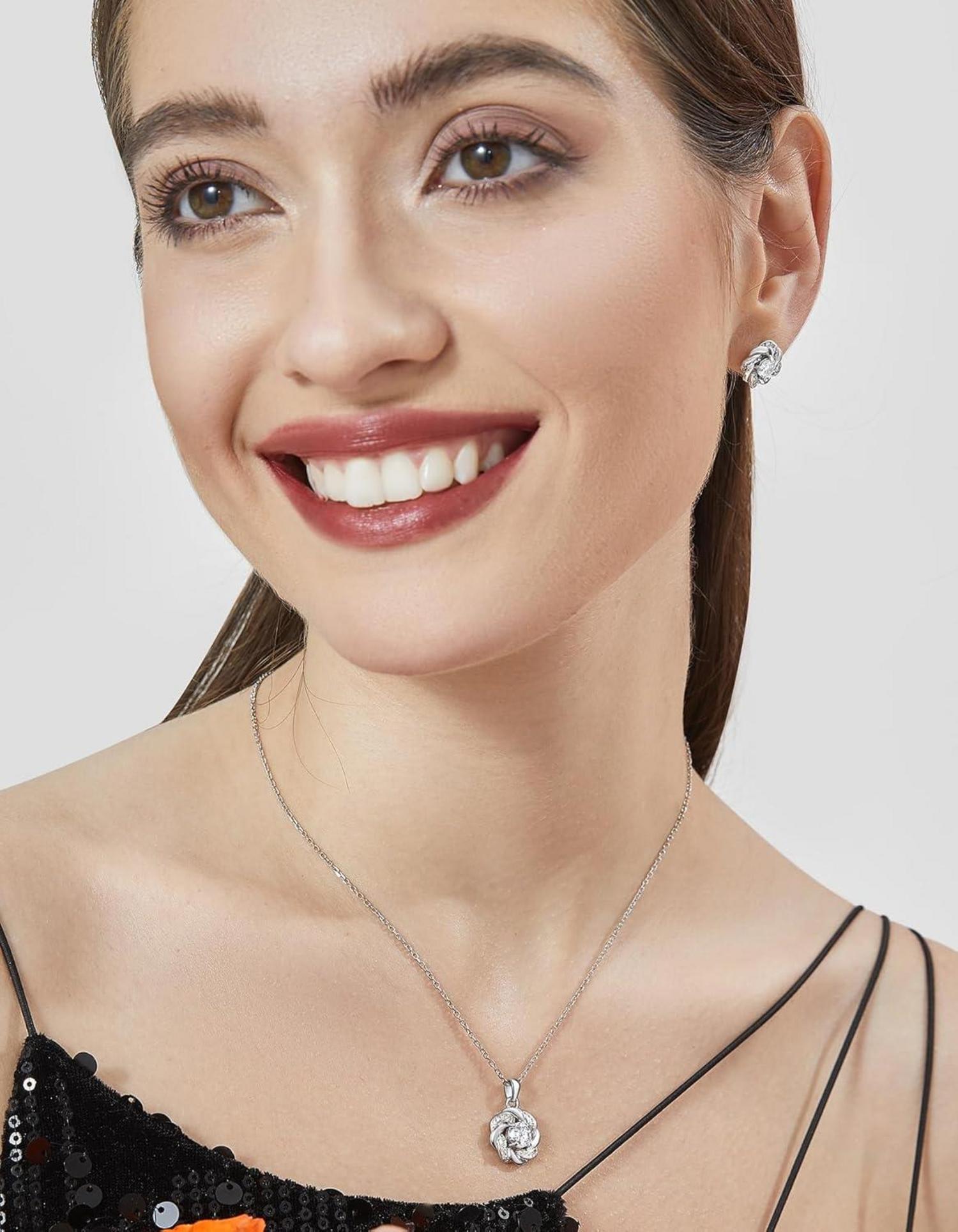 Moissanit Halskette Damen 925 Sterling Silber mit Anhänger 1 Karat