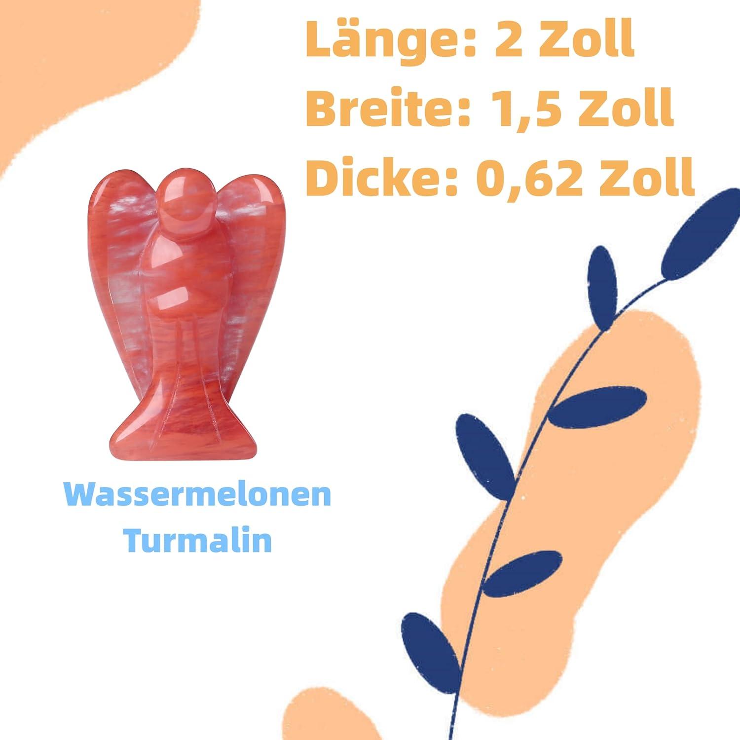 Engel Figur Kristall 50mm Turmalin Wächter Schutzengel Reiki Statue