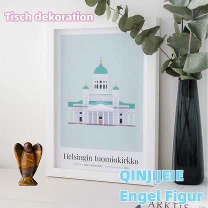 Engel Figur Tigerauge Kristall Heilung Statue Reiki Geschenke
