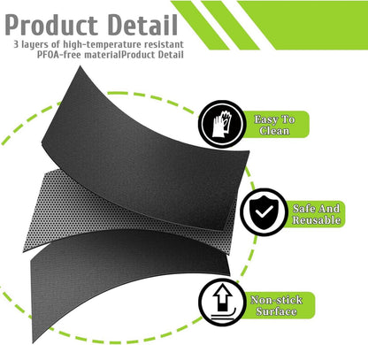 Universal teflon Ofenmatte 32x50cm 2er Set - Antihaft Backofeneinlagen
