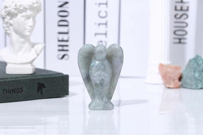 Labradorit Engel Figur 50mm Statue Kristall Schutzengel