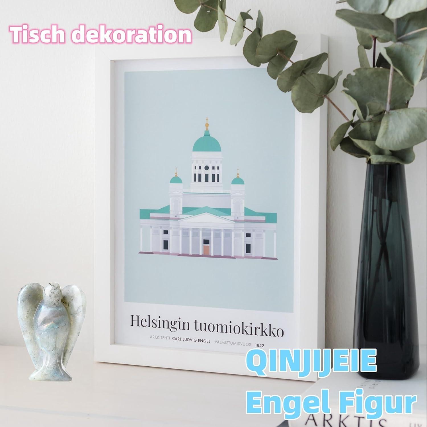 Labradorit Engel Figur 50mm Schutzengel Kristall Statue Heilung Edelsteine