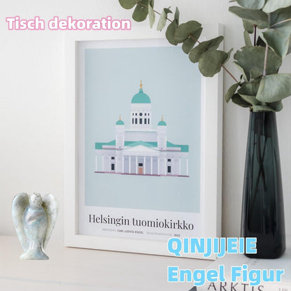 Labradorit Engel Figur 50mm Schutzengel Kristall Statue Heilung Edelsteine