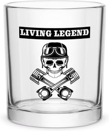 Personalisiertes Whiskyglas Gravur Totenkopf 300ml Whiskey Rum