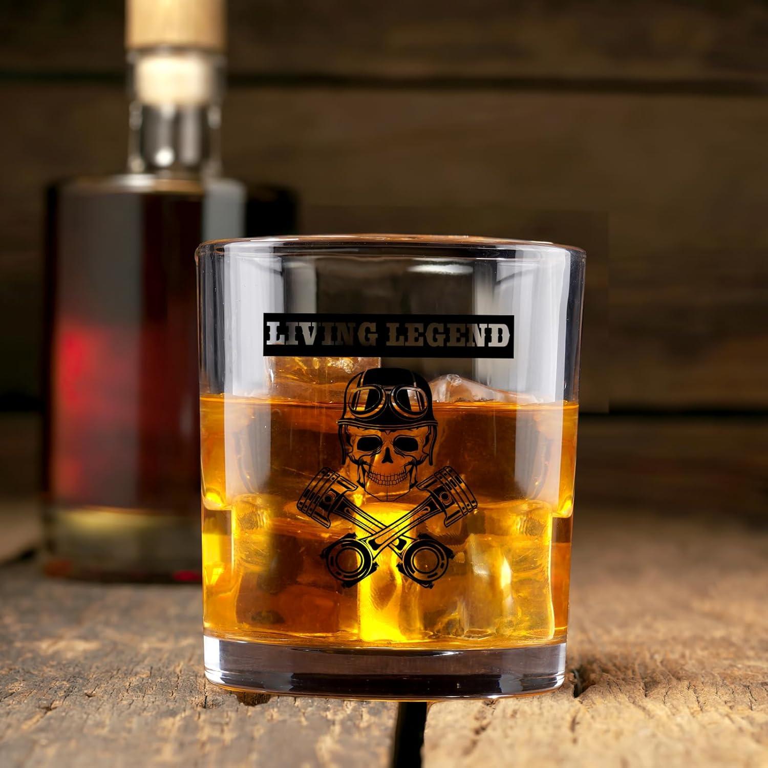 Joymaking Whiskyglas mit Gravur Totenkopf 300ml - Originelle
