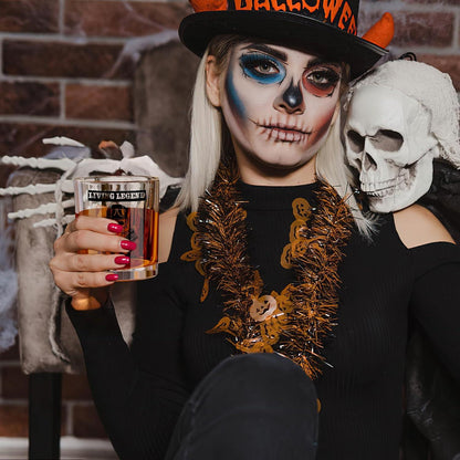 Whiskyglas mit Totenkopf-Gravur | Personalisiertes Rum Glas | Geschenkidee Männer 300ml