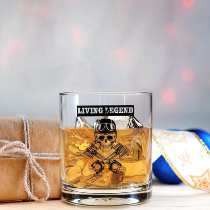 Personalisiertes Whiskeyglas mit Totenkopf-Gravur 300ml Männergeschenk