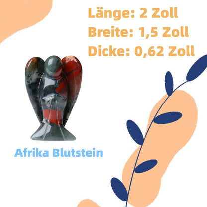 Engel Figur 50mm Schutzengel Afrika Blutstein Natürliche Kristalle Hofstatue