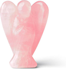 Engel Kristall Figur Rosenquarz Schutzengel Statue 50mm Naturstein