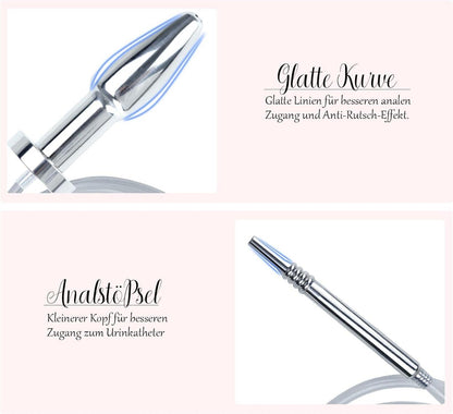 Edelstahl Dilator Analplug Set Harnröhre Analdusche