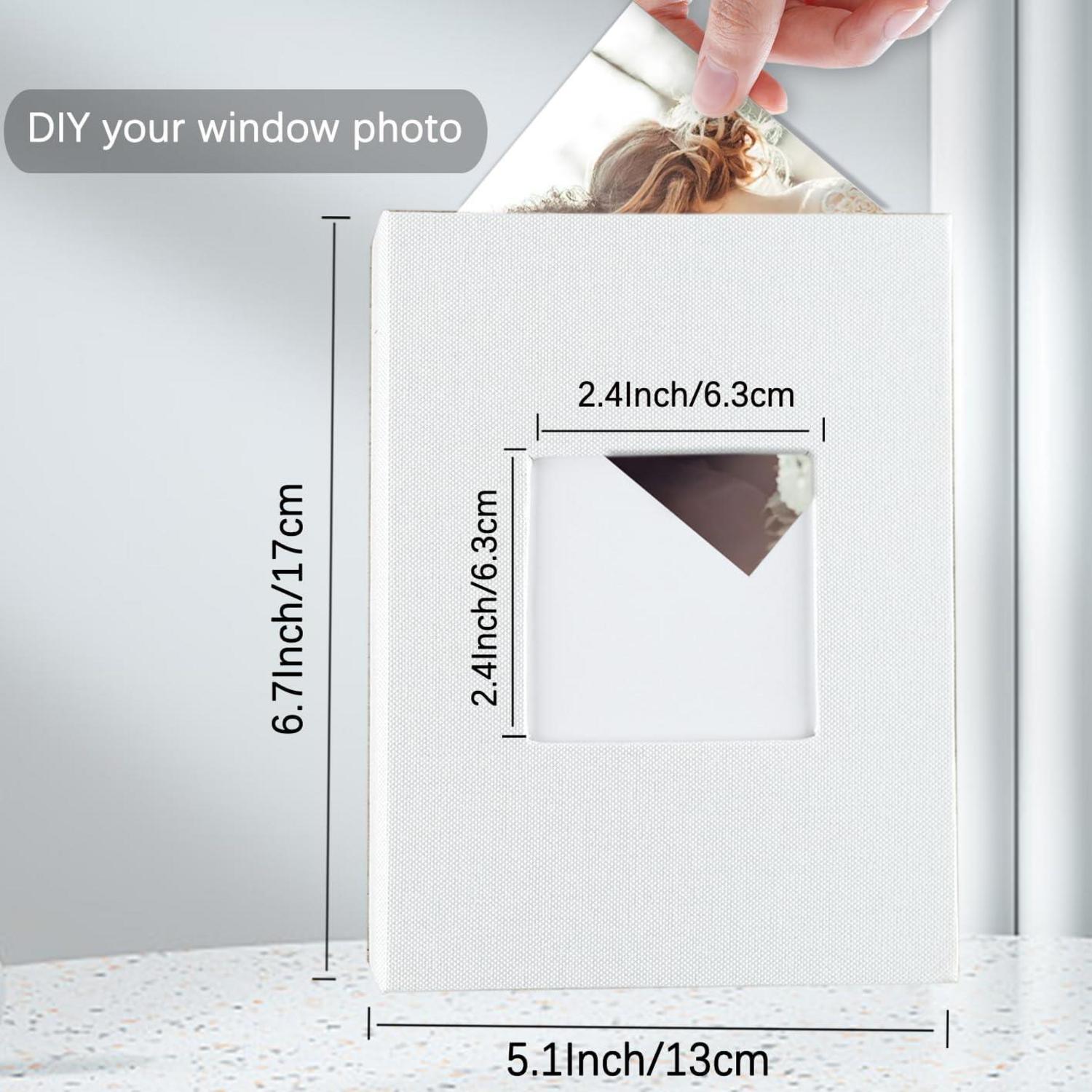 Fotoalbum 15x10 cm 2er Pack weiß Einsteckalbum Leinenalbum