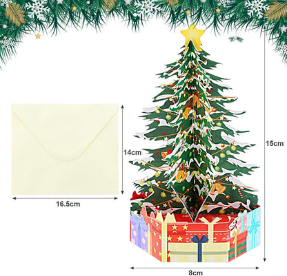 Weihnachtskarten Pop Up 3D Glückwunschkarte Weihnachtsbaum