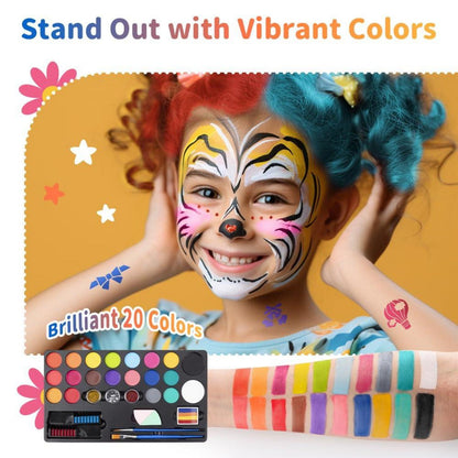 Gesichtsfarbe Kinderschminken Set Bodypainting Farben 20 Farben