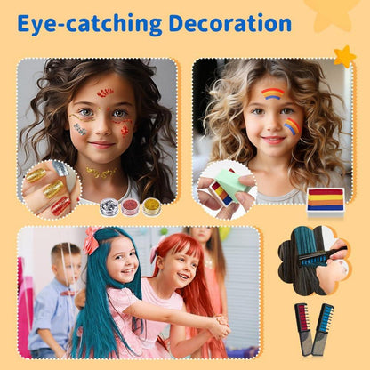 Gesichtsfarbe Kinderschminken Set 20 Farben Bodypainting Faschingsschminke Karneval