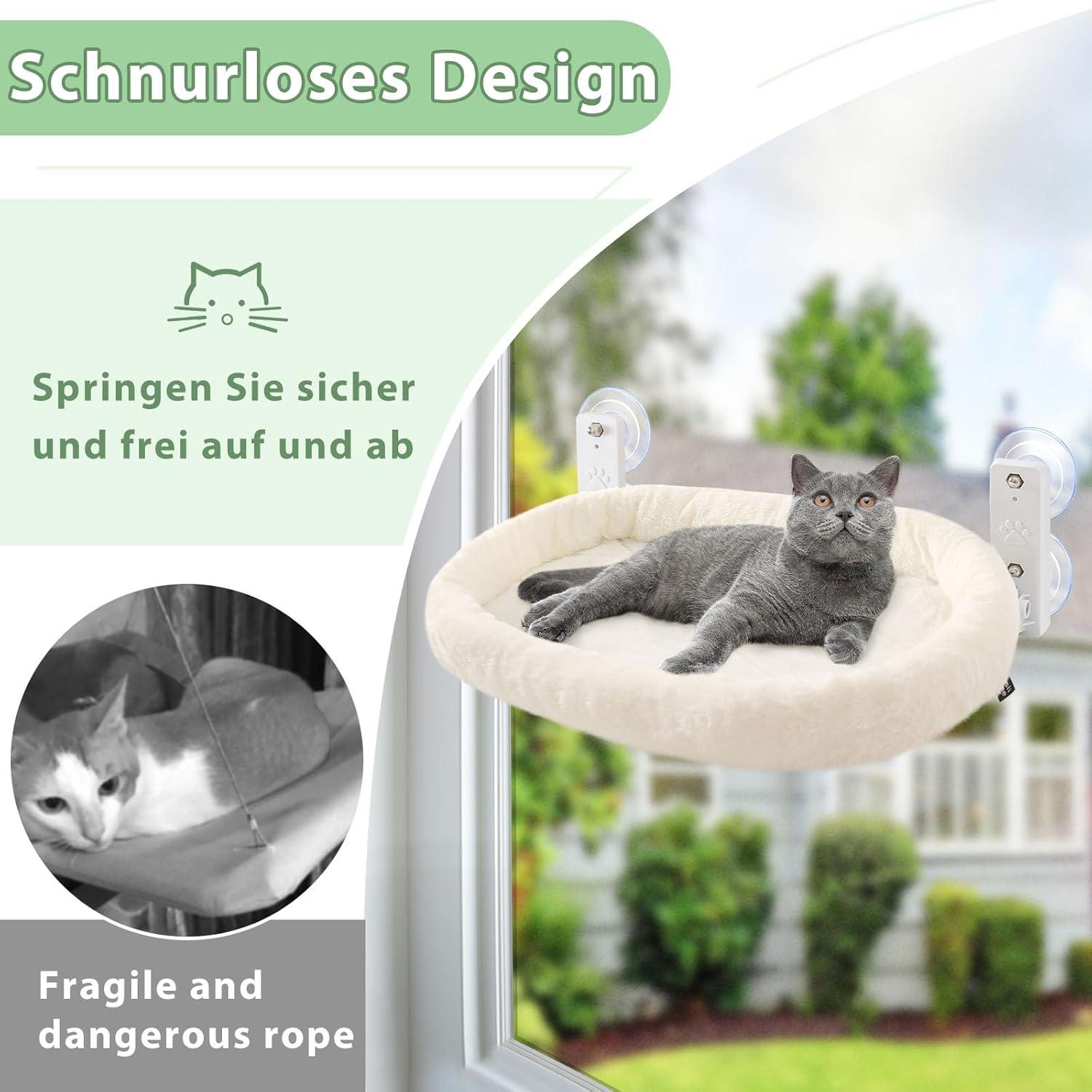 Fensterliege für Katzen Katzenbett Fenster Hängematte Fensterbank