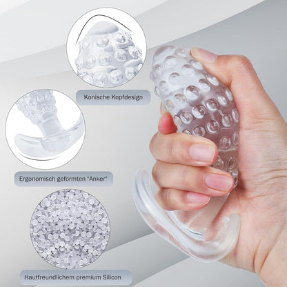 Analplug Silikon Ananas Kristall Butt Plug für Frauen Männer Anfänger Fortgeschrittene