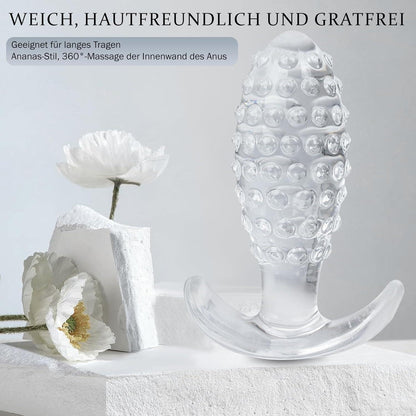 Analplug Set Silikon Ananas Kristall Butt Plug Analdehner Orgasmus