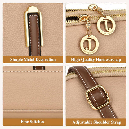 Kleine Umhängetasche Damen Leder Crossbody Bag Verstellbarer