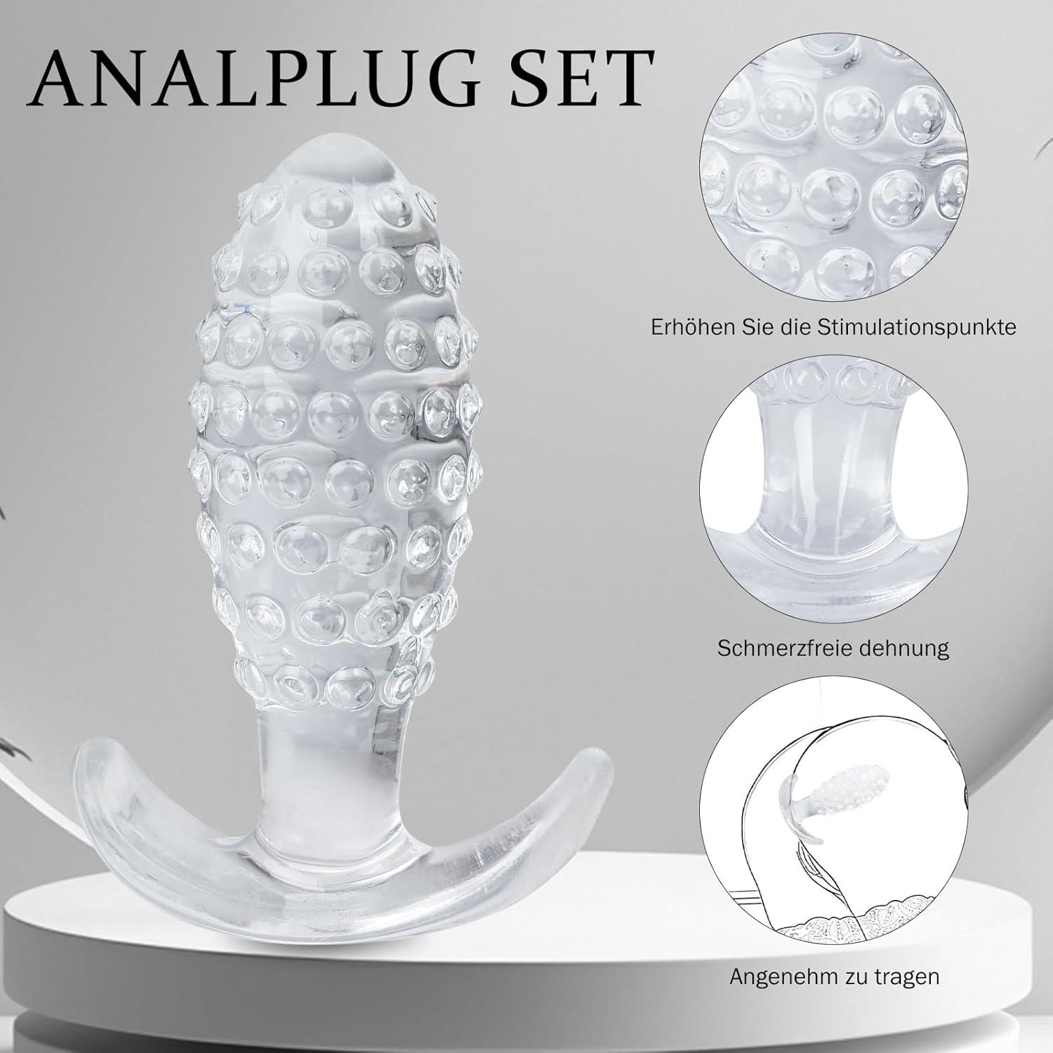 Analplug hautfreundliches Silikon Ananas Kristall stimuliert，Anal Plug