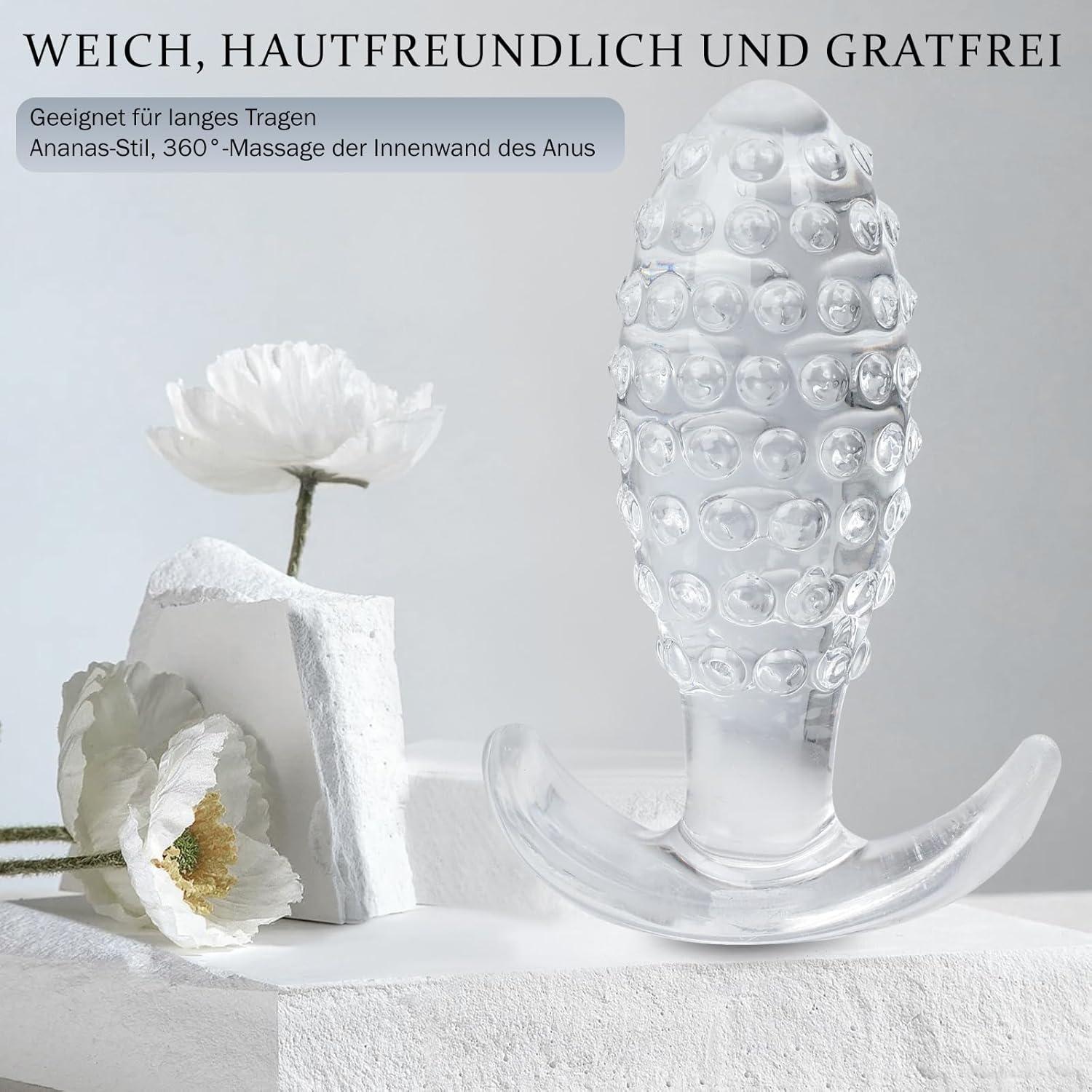 Ananas Analplug Silikon Butt Plug Set für Anfänger & Fortgeschrittene