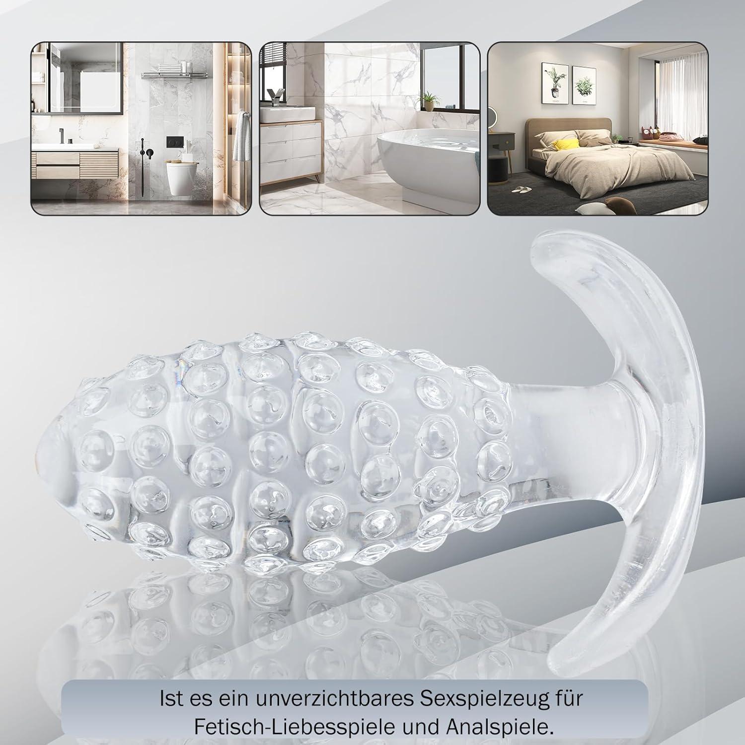 Analplug Silikon Ananas Kristall Butt Plug Männer Frauen D3cm