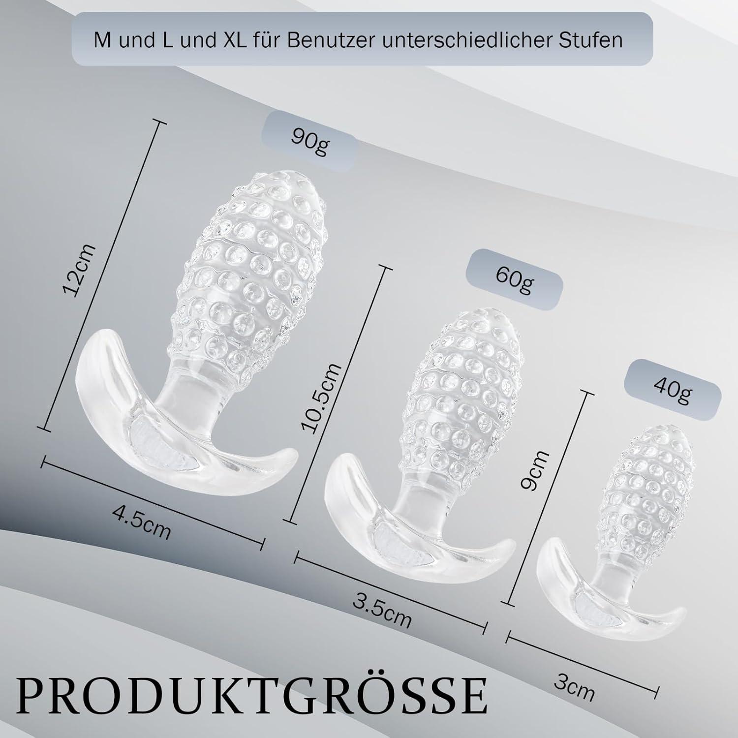 Ananas Analplug Silikon Butt Plug Set für Anfänger & Fortgeschrittene