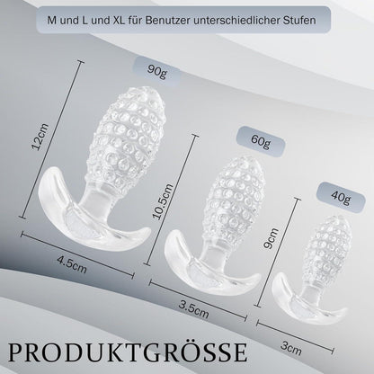 Ananas Analplug Silikon Butt Plug Set für Anfänger & Fortgeschrittene