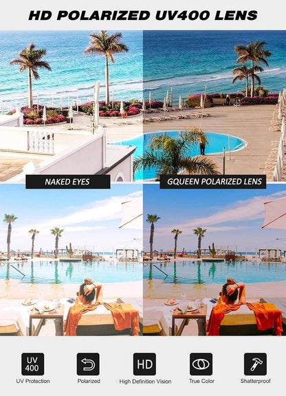 Polarisierte Retro Sonnenbrille Quadratisch UV400 Schutz