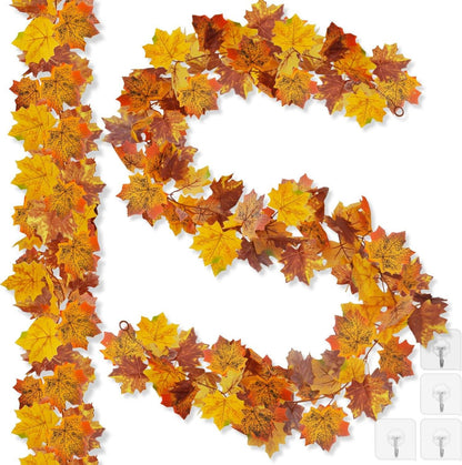 Herbstgirlande Ahornblätter Herbst Deko Halloween Drinnen Draußen