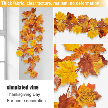 Herbstgirlande Ahornblätter Herbst Deko Halloween Drinnen Draußen
