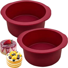 2er Pack Silikon Backform 10cm Runde Kuchenform antihaftbeschichtet
