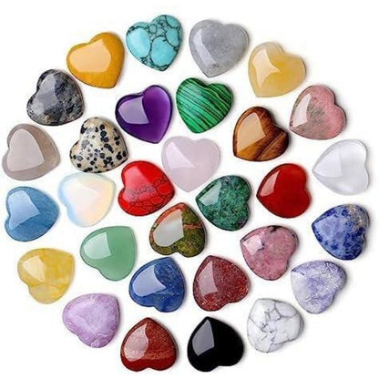 30 Heilkristalle Herz Set für Liebe & Wohlbefinden