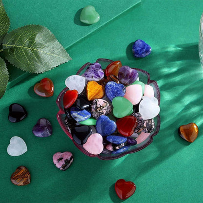 30 Heilkristalle Herz Set für Liebe & Wohlbefinden