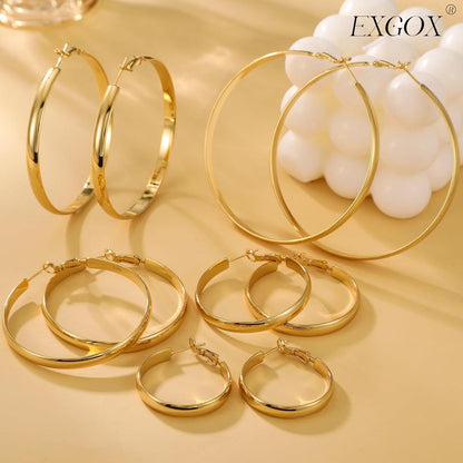 Creolen Silber 925 Damen 5mm Hypoallergene 14K vergoldete Ohrringe