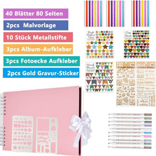 Fotoalbum zum Selbstgestalten DIY Fotobuch 80 Seiten Rosa