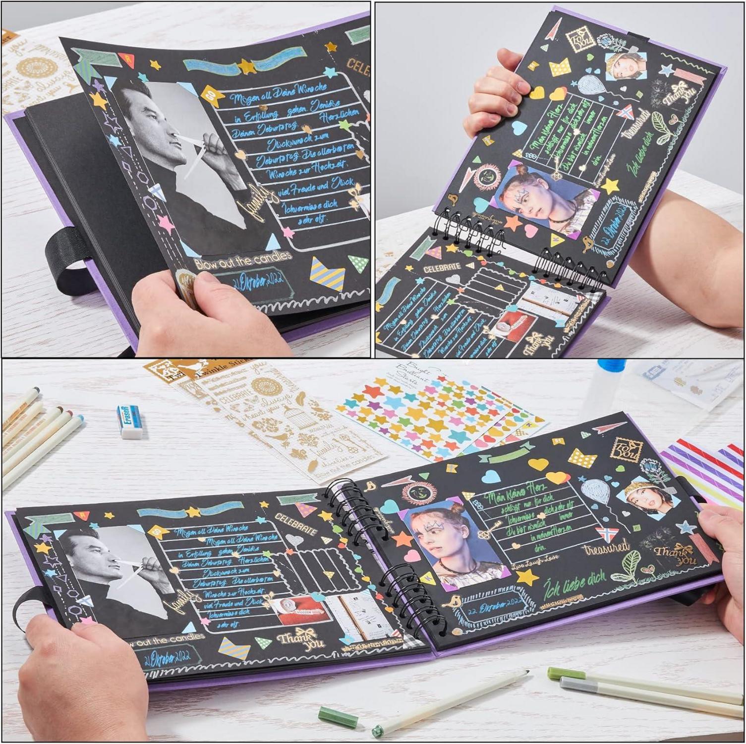 Fotoalbum zum Selbstgestalten DIY Fotobuch 80 Seiten Rosa